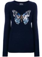 Markus Lupfer Sequin Butterfly Sweater - Blue
