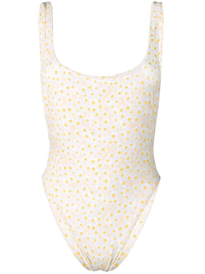 Sian Swimwear Daisy Print Swimsuit - White