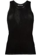 T By Alexander Wang Ribbed Tank Top, Women's, Size: Small, Black, Silk/nylon/viscose/wool