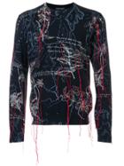 Alexander Mcqueen Explorer Intarsia Jumper - Blue