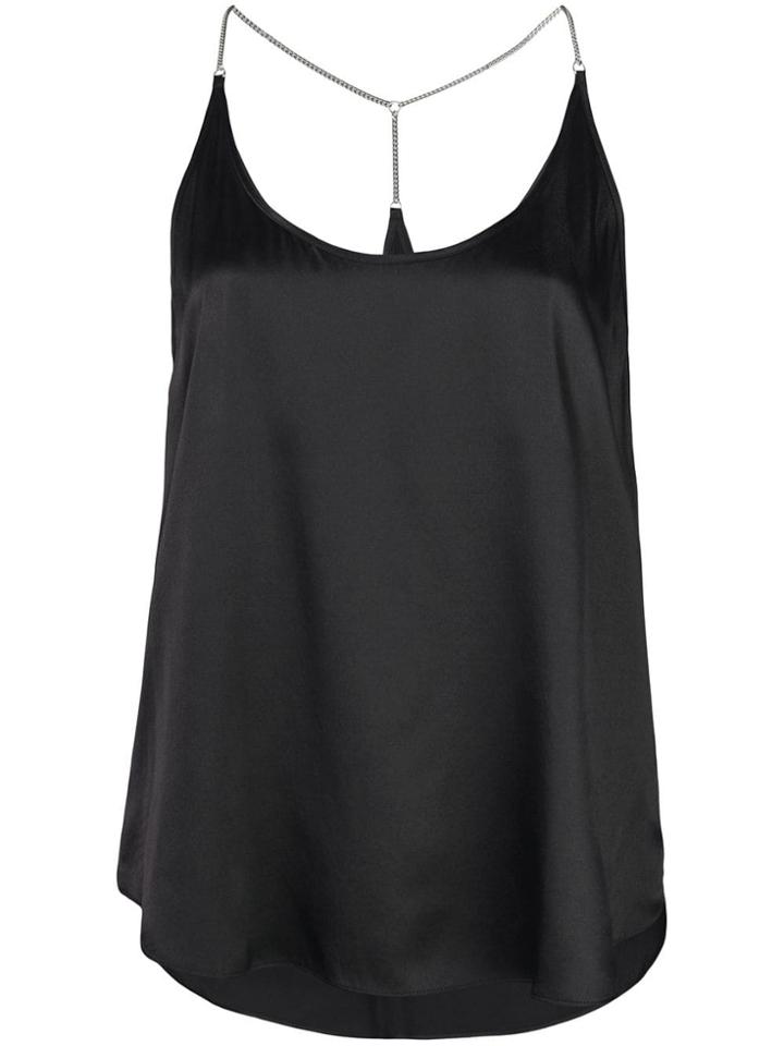 L'agence Scoop Neck Blouse - Black