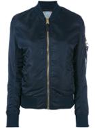 Alpha Industries - Arm Pocket Bomber Jacket - Women - Nylon - S, Blue, Nylon
