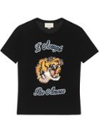 Gucci Cotton T-shirt With Embroideries - Black