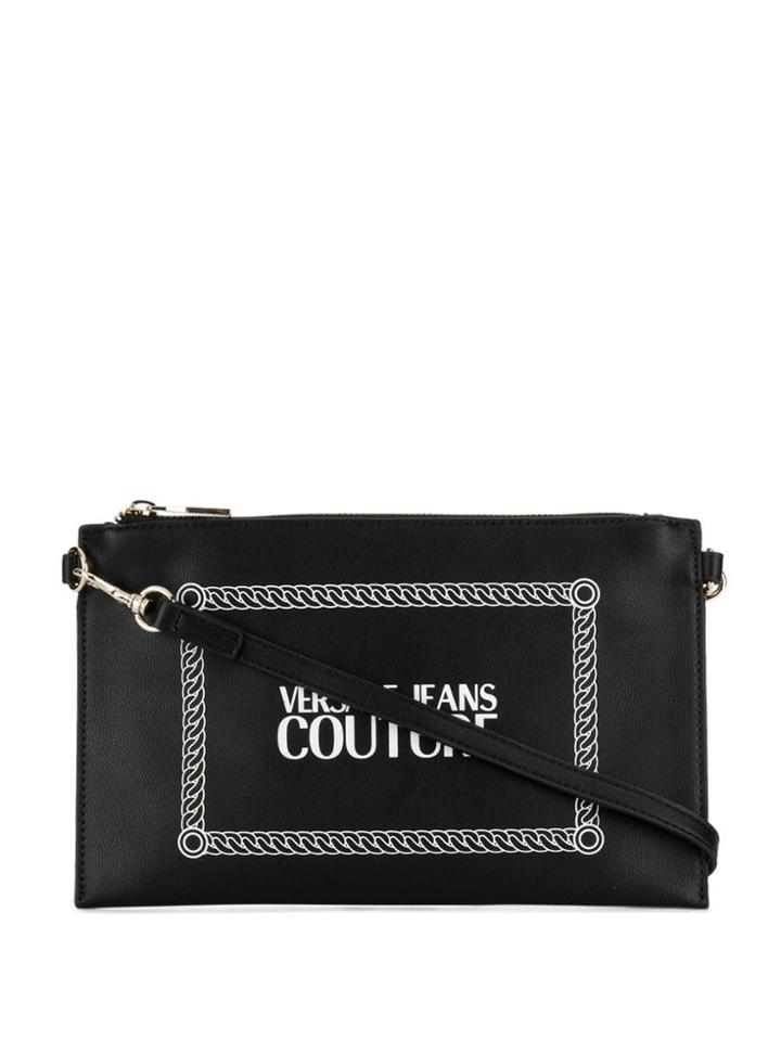 Versace Jeans Logo Print Clutch Bag - Black
