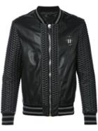 Philipp Plein - Skull Print Bomber Jacket - Men - Lamb Skin/viscose - M, Black, Lamb Skin/viscose