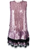 Tom Ford Sequined Shift Dress - Pink & Purple