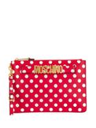 Moschino Polka Dots Print Clutch - Red