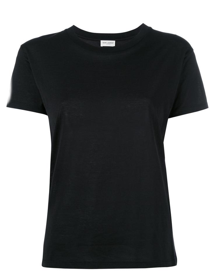 Saint Laurent Classic Cut T-shirt, Women's, Size: Large, Black, Cotton