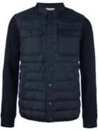 Moncler Padded Front Shirt Jacket, Men's, Size: Xxl, Blue, Acrylic/polyamide/virgin Wool