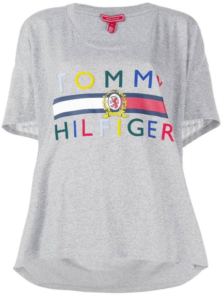 Hilfiger Collection High Low Logo T-shirt - Grey