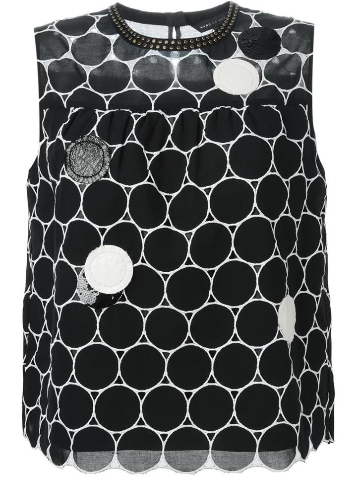 Marc By Marc Jacobs Embroidered Circle Boxy Top