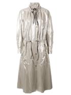 Isabel Marant Metallic (grey) Coat, Women's, Size: 36, Cotton/linen/flax