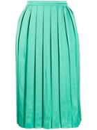 Plan C Pleated Midi Skirt - Green