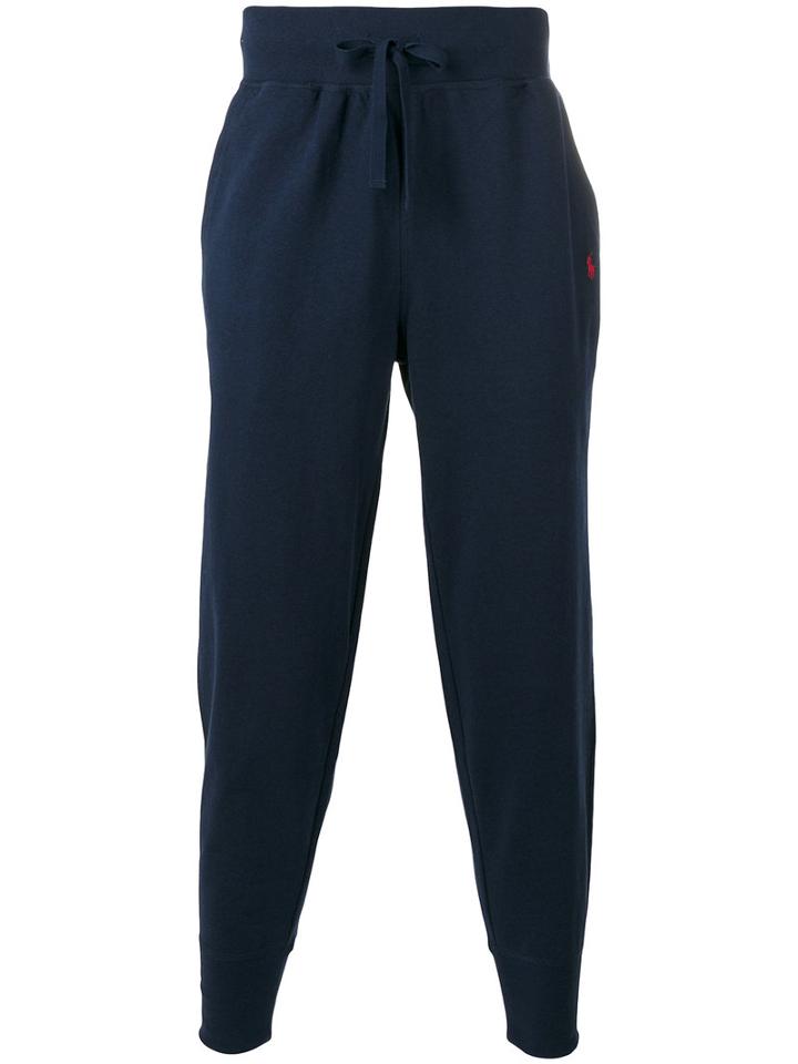 Polo Ralph Lauren Gathered Ankle Trousers, Men's, Size: Medium, Blue, Cotton/polyester/viscose
