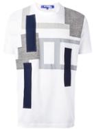 Junya Watanabe Comme Des Garçons Man Patchwork T-shirt, Men's, Size: Large, White, Cotton/polyester