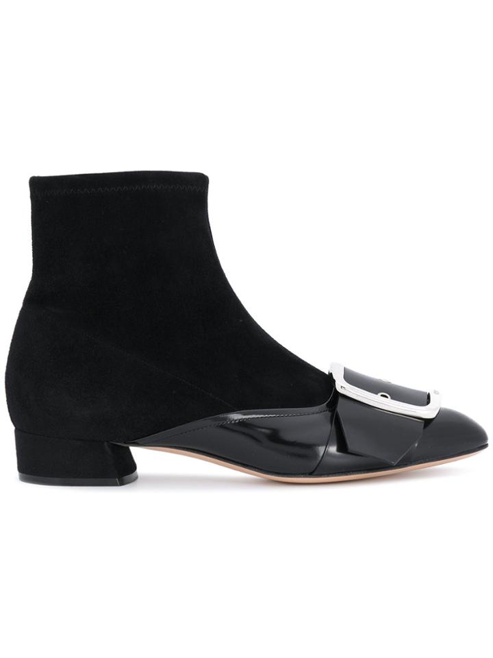Casadei Buckle Detail Ankle Boots - Black