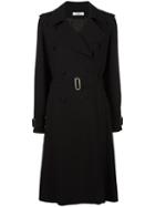 Lanvin Classic Trench Coat, Women's, Size: 36, Black, Acetate/viscose/cupro