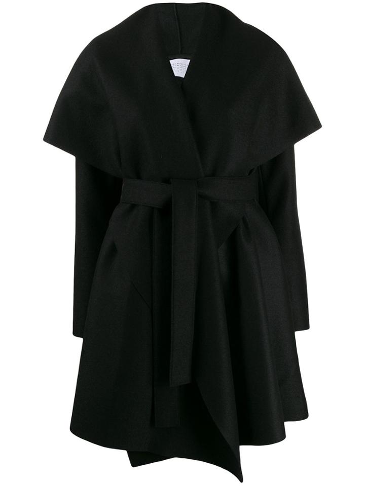 Harris Wharf London Belted Single-breasted Coat - Black