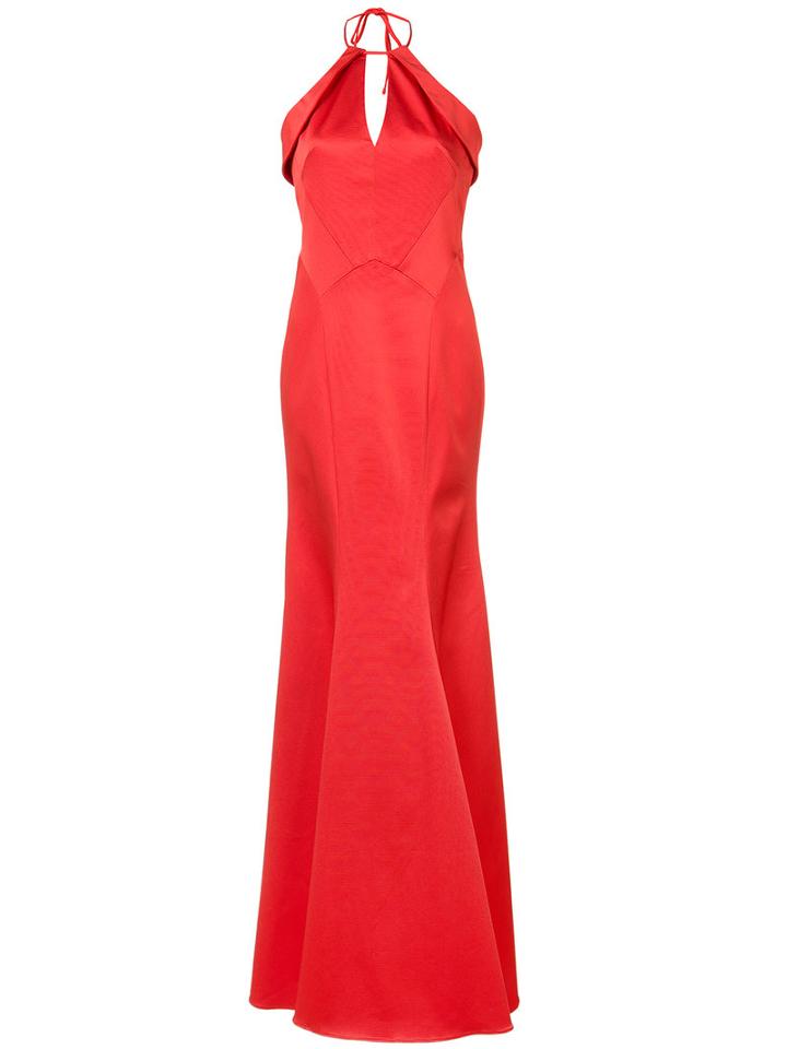 Zac Zac Posen Salma Sleeveless Gown, Women's, Size: 10, Red, Polyester/acetate/polyester/polyurethane