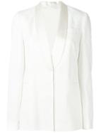 Brunello Cucinelli Tuxedo Blazer, Women's, Size: 42, White, Linen/flax/cotton/cupro