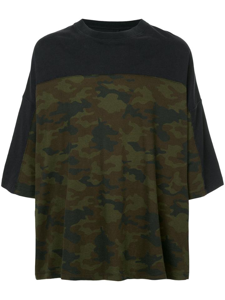 Unravel Project Camouflage Print T-shirt - Black