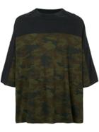 Unravel Project Camouflage Print T-shirt - Black