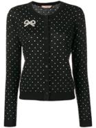 Twin-set Heart Embroidered Cardigan - Black