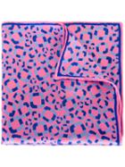 Canali - Geometric Pattern Pocket Square - Men - Silk - One Size, Pink/purple, Silk