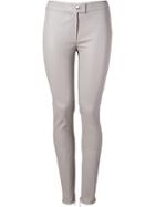Martha Medeiros Leather Skinny Trousers - Grey