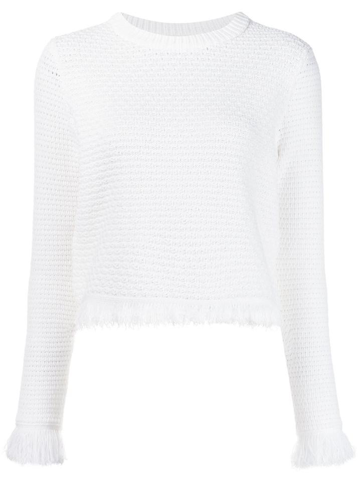 Proenza Schouler Crewneck Jumper, Women's, Size: Xs, White, Cotton/wool