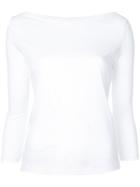 Estnation - Three-quarters Sleeve T-shirt - Women - Cotton/lyocell - 38, White, Cotton/lyocell