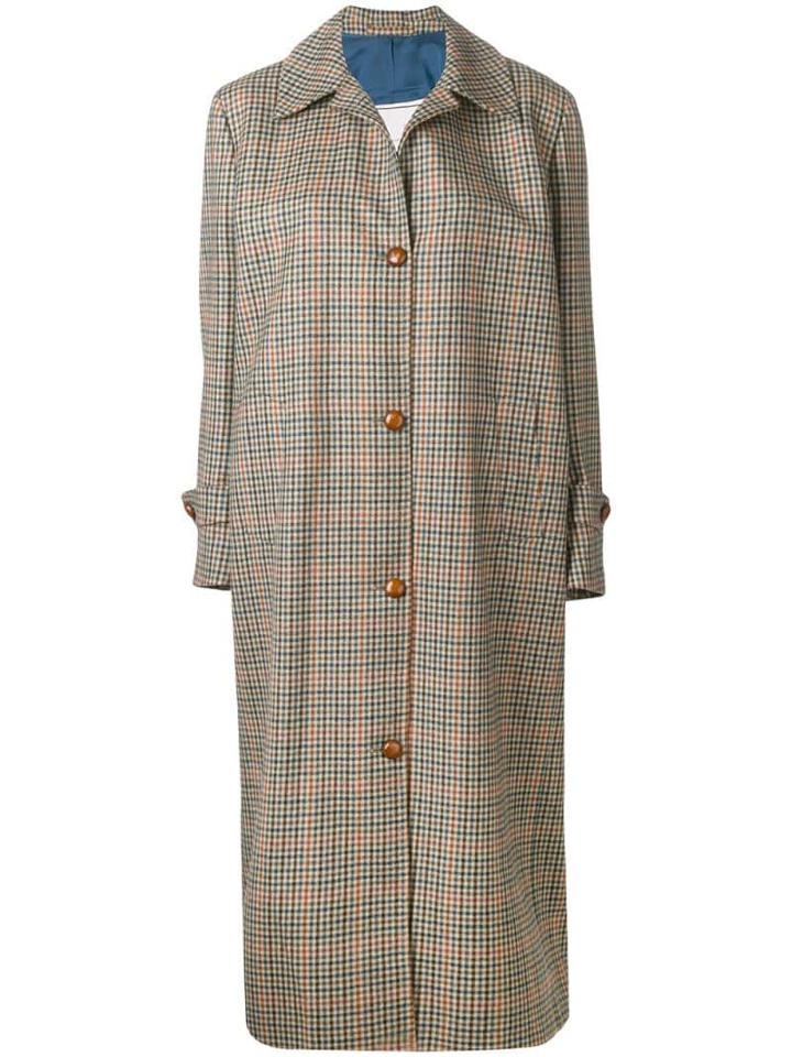 Giuliva Heritage Collection Checked Button Coat - Neutrals