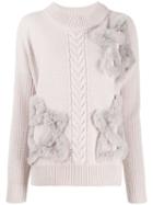 Lorena Antoniazzi Star Appliqué Sweater - Grey