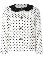 Dolce & Gabbana Polka Dot Brocade Jacket - White