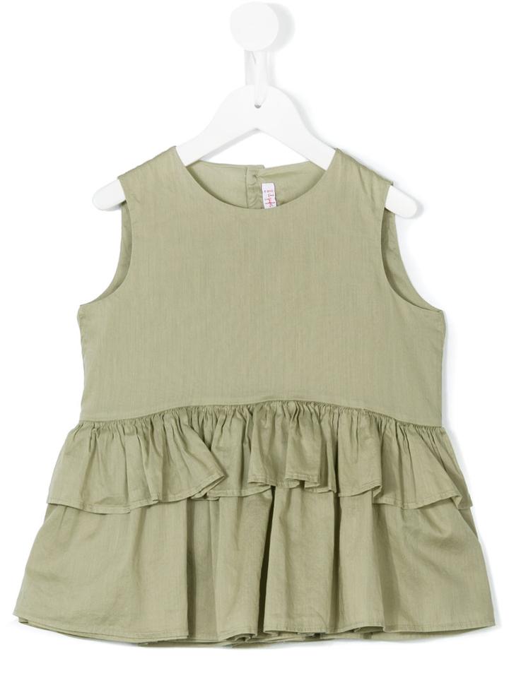 Il Gufo - Tiered Top - Kids - Cotton - 3 Yrs, Green