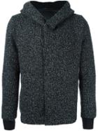 Emporio Armani Zip Up Hooded Jacket, Men's, Size: 46, Grey, Polyamide/spandex/elastane/virgin Wool