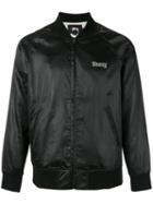 Stussy - 'california' Print Bomber Jacket - Men - Polyester/spandex/elastane - M, Black, Polyester/spandex/elastane