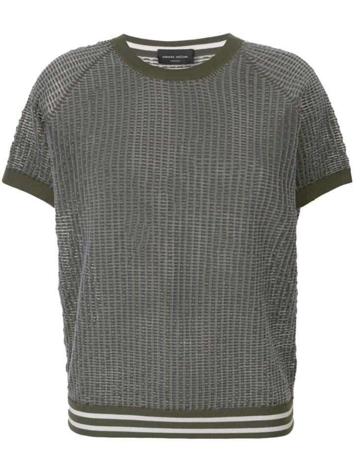 Roberto Collina Sheer Knit T-shirt - Green