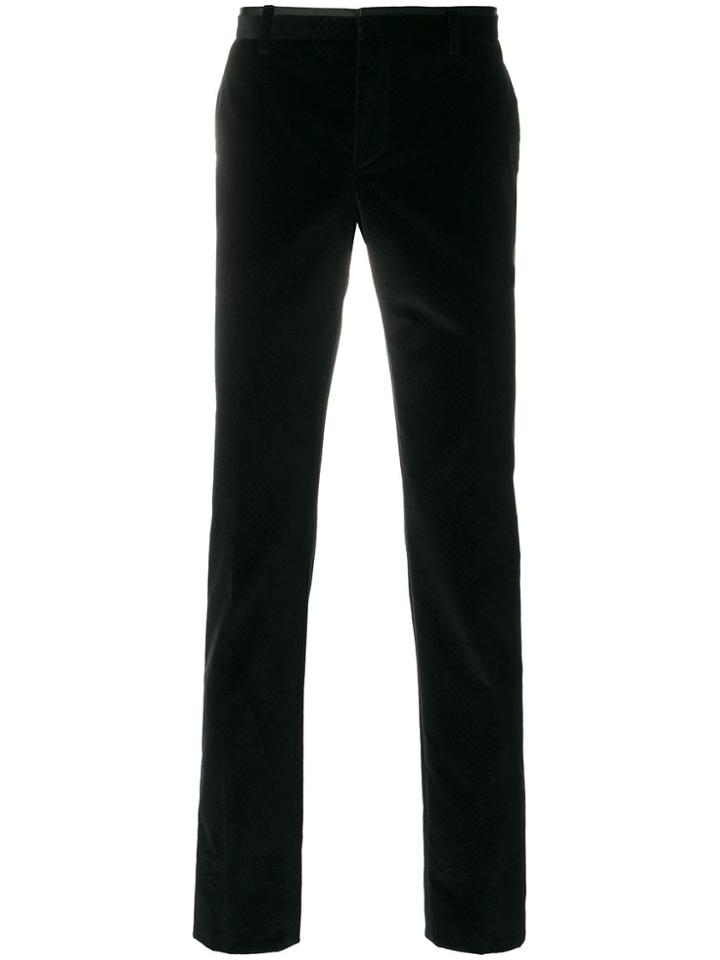 Al Duca D'aosta 1902 Slim Velvet Trousers - Black