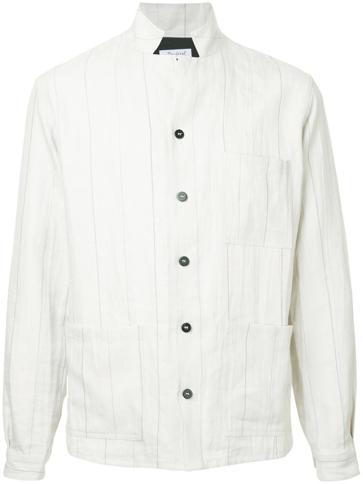 Bergfabel Checked Casual Shirt - White