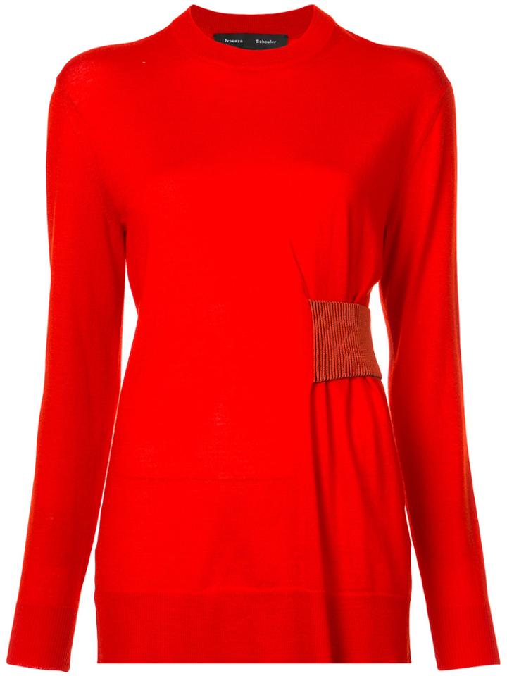Proenza Schouler Cinched Waist Sweater - Red