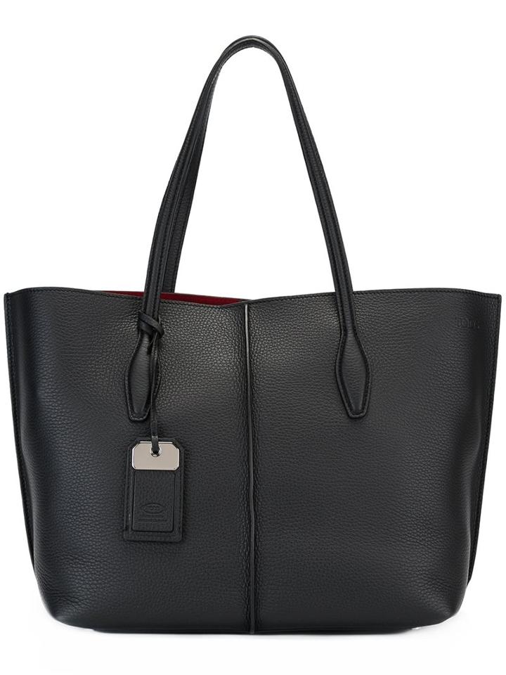 Tod's Paneled Tote Bag, Women's, Black