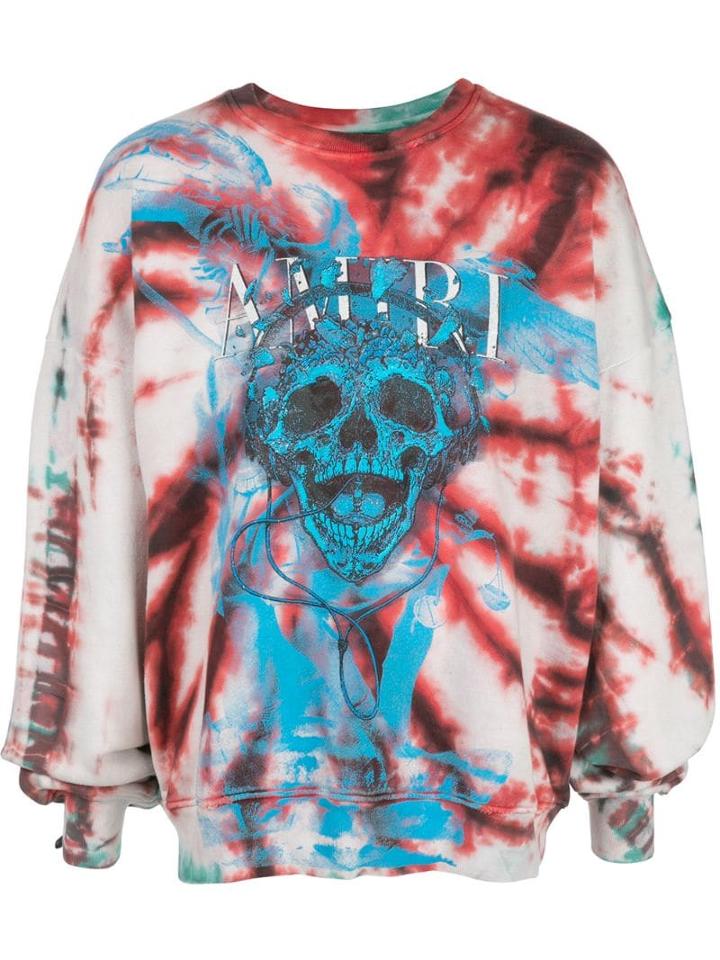 Amiri Tie Dye Skill Sweatshirt - Red