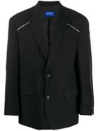 Ader Error Zip Detail Oversized Blazer - Black