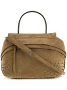 Tod's Small Wave Tote, Women's, Green, Calf Suede