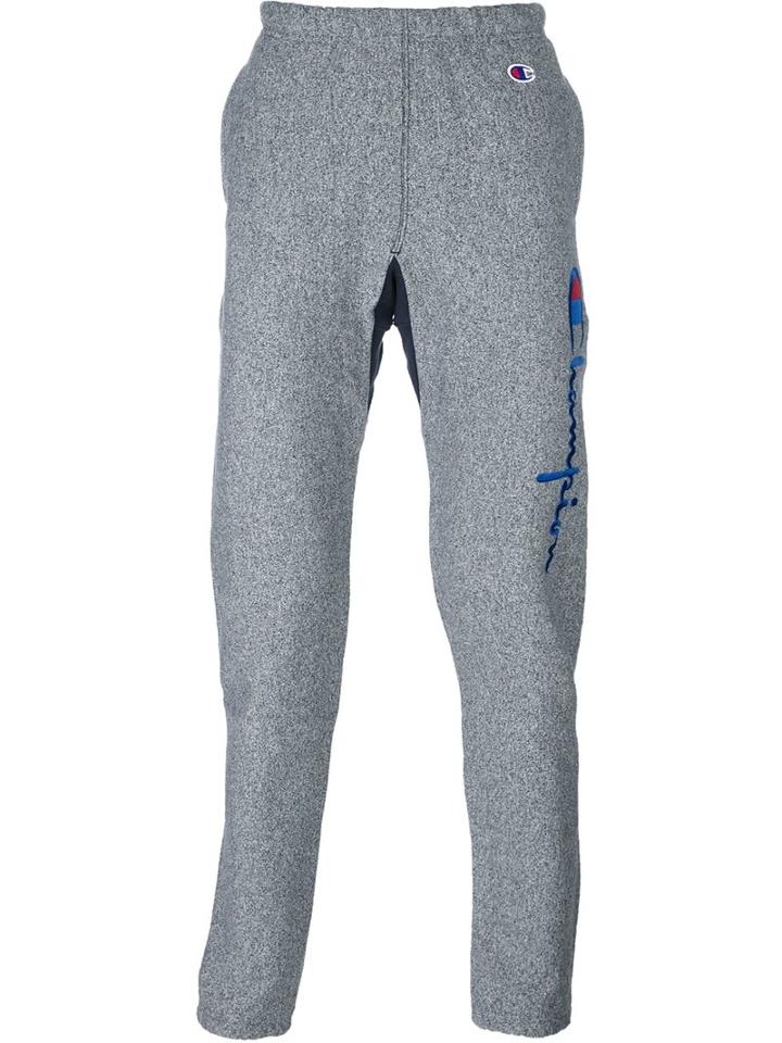 Champion Embroidered Logo Sweatpants, Men's, Size: Medium, Blue, Cotton/polyester