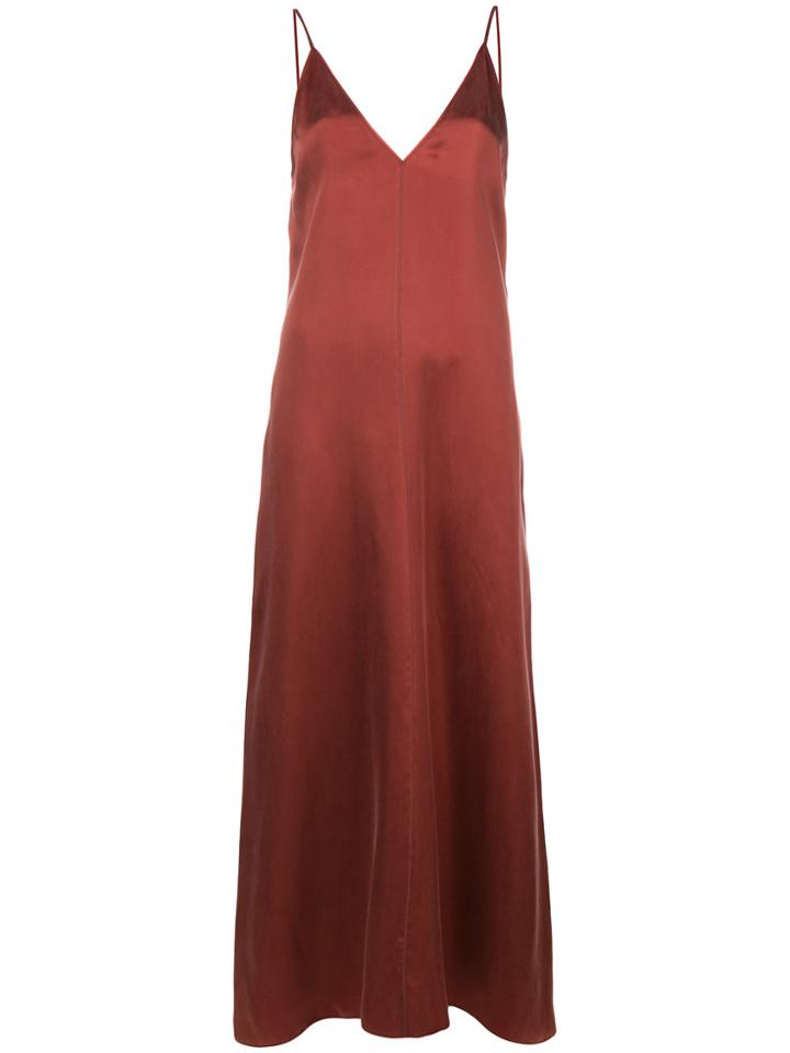 Forte Forte V-neck Slip Dress - Brown