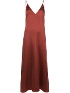 Forte Forte V-neck Slip Dress - Brown