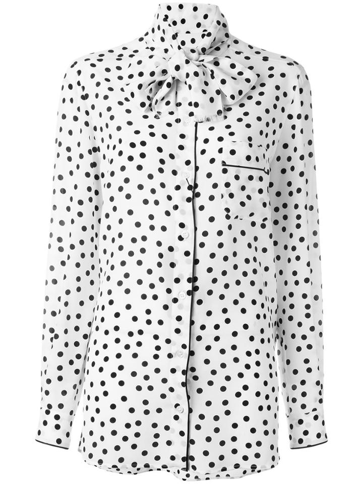 Dolce & Gabbana Polka Dot Blouse - White