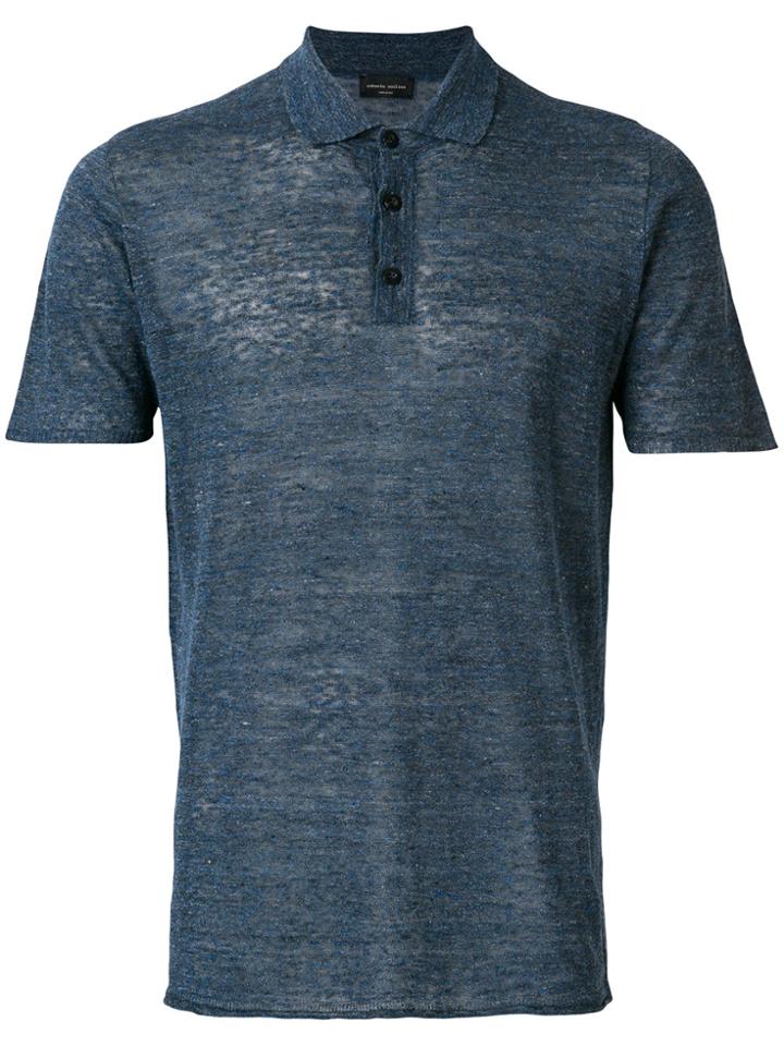 Roberto Collina Short-sleeved Polo Shirt - Blue